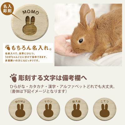 名入れうさぎの毛玉ケース