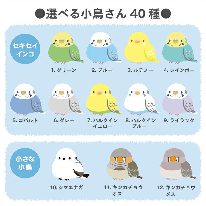 ぽてっと小鳥さんポーチ& ハンカチタオル ・ フラワー