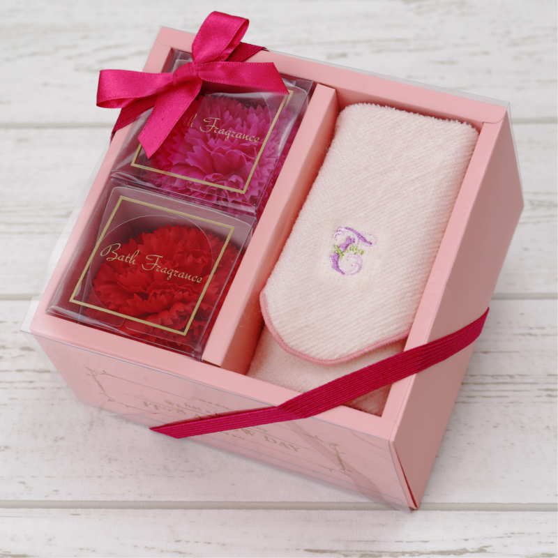 フラワーPetit&イニシャルタオルセット