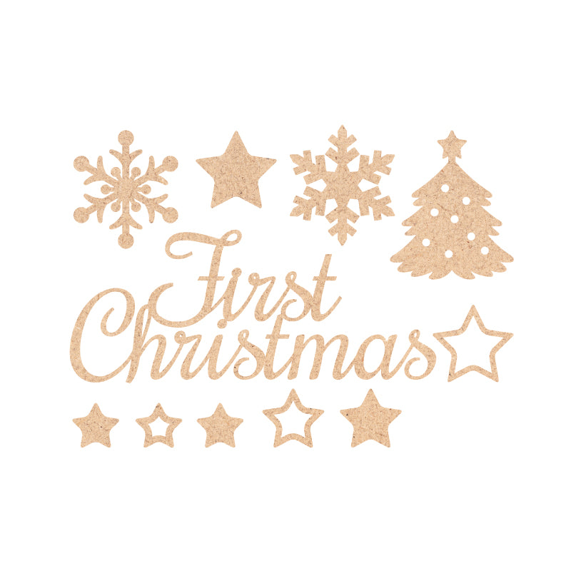 【moqmo】木製 レターバナー クリスマス