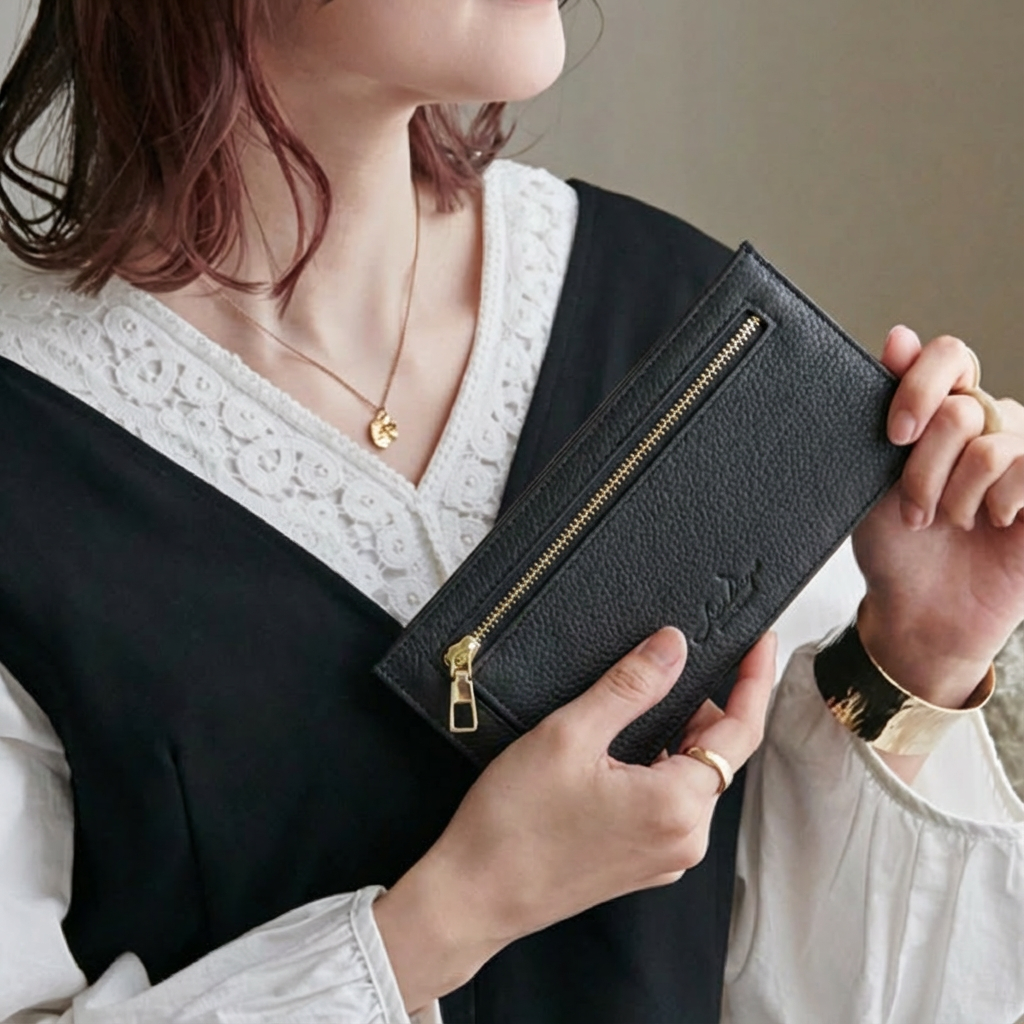 本革 フラグメントケース 長財布