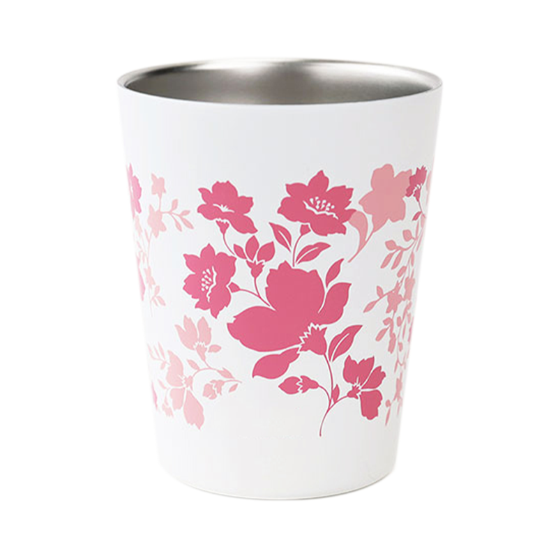 花柄タンブラー