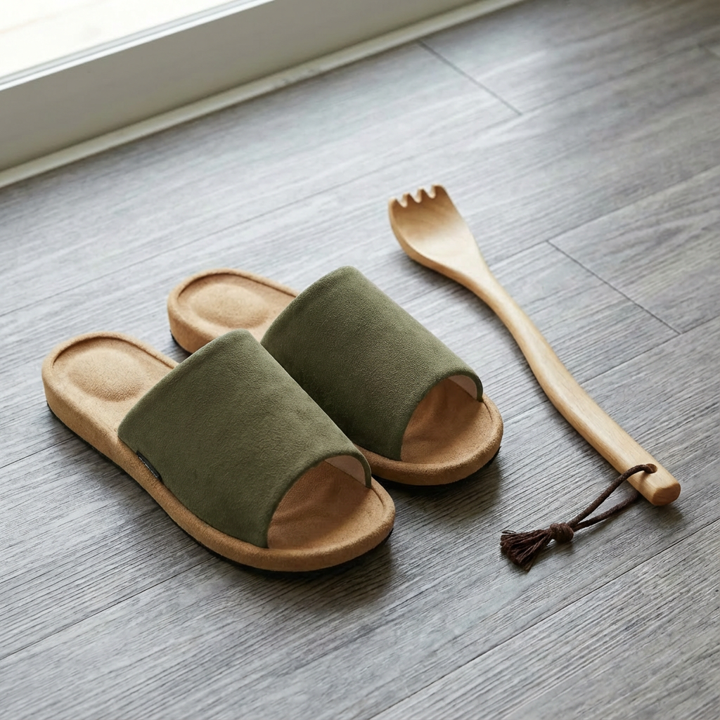 コリほぐしルームサンダル&孫の手セット