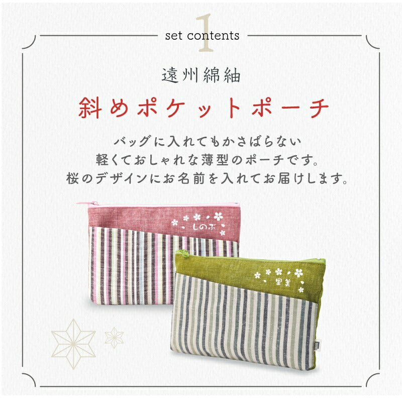 遠州綿紬 ・和み ポーチ 3点 セット