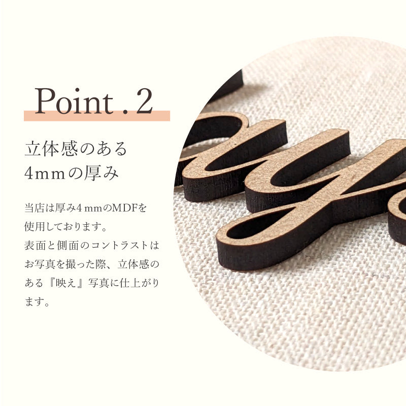 【moqmo】木製レターバナー 誕生日