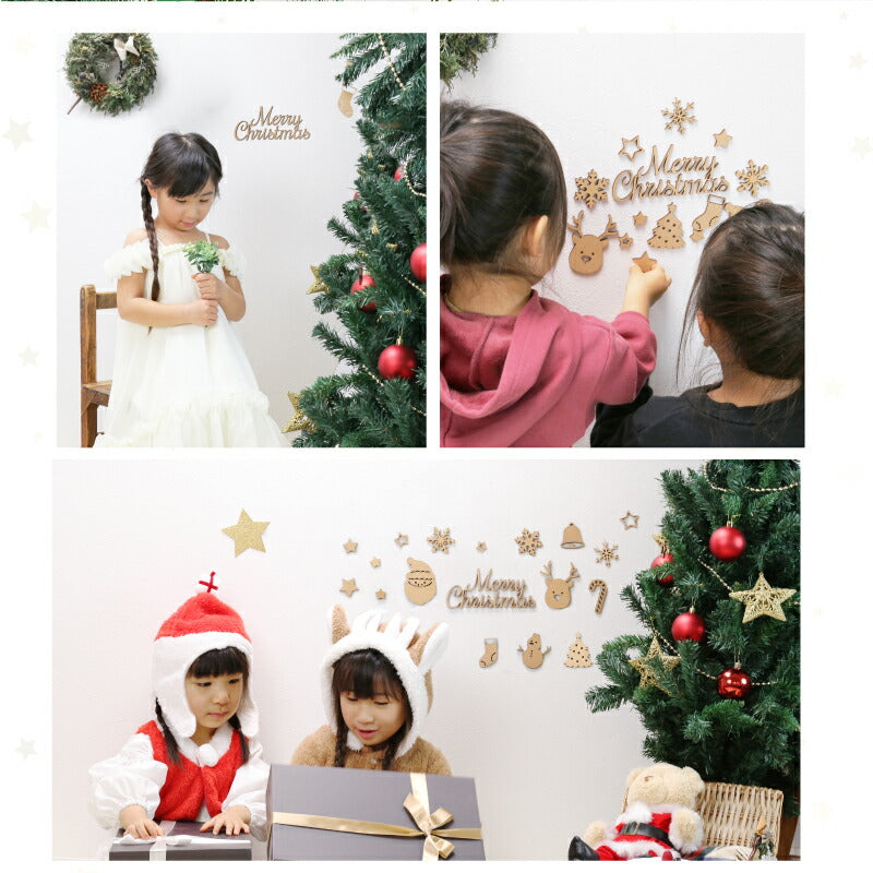 【moqmo】木製 レターバナー クリスマス