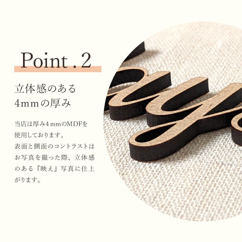 【moqmo】木製 レターバナー