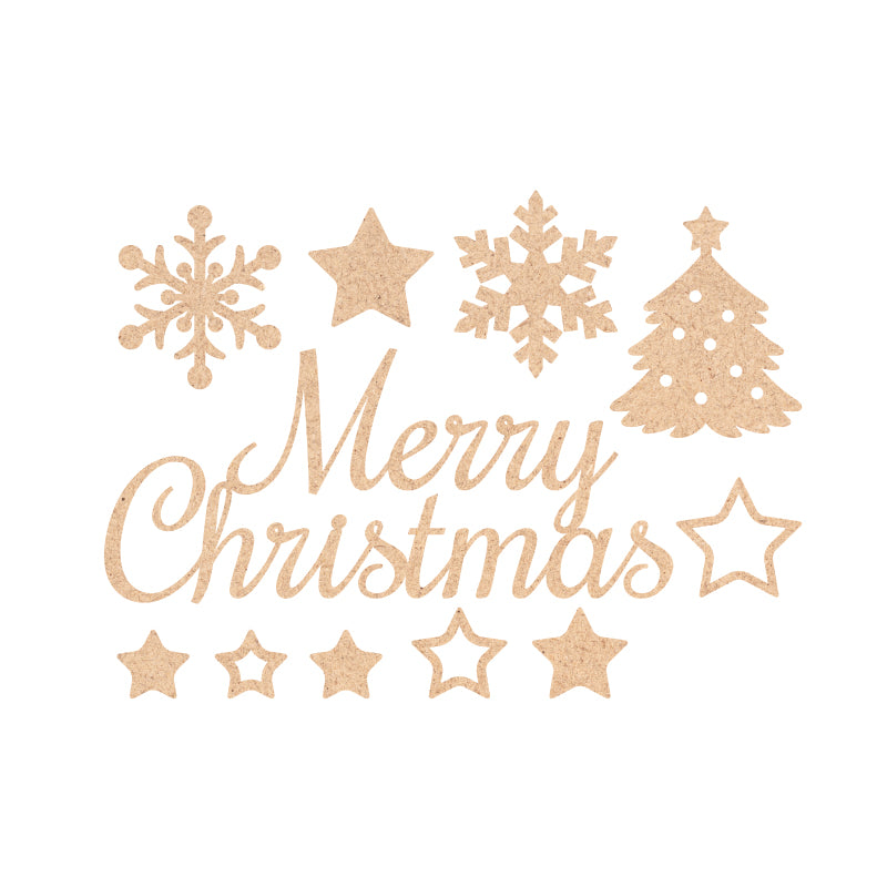 【moqmo】木製 レターバナー クリスマス