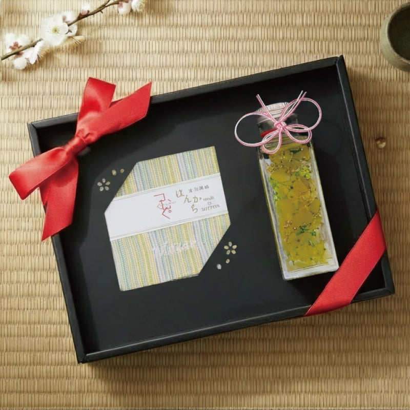 oiwaiハーバリウム&ハンカチギフトセット