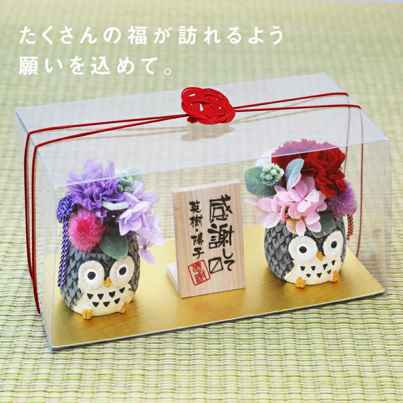 長寿 ふくろう プリザペア