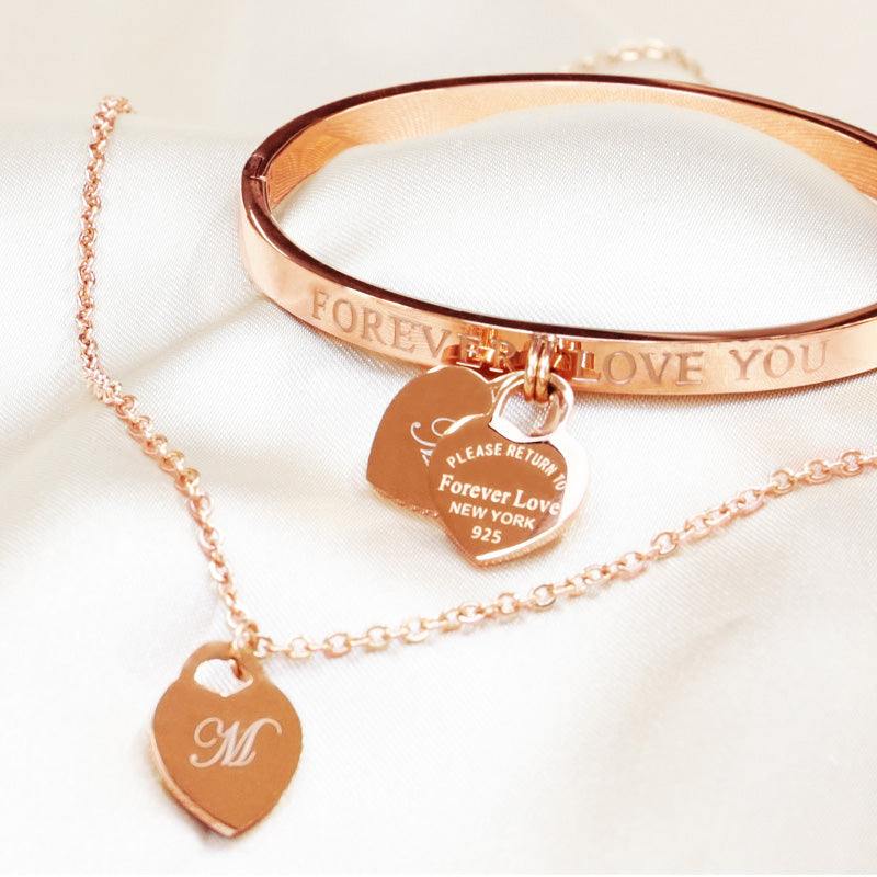 ForeverLoveネックレス&ブレスレットセット