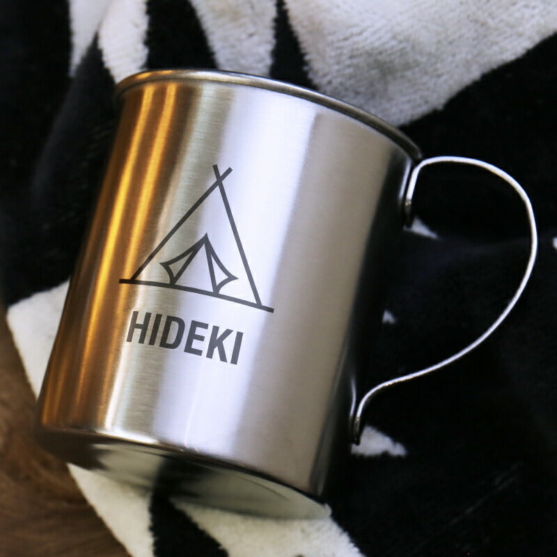 ワンポイント デザイン ステンレス マグカップ