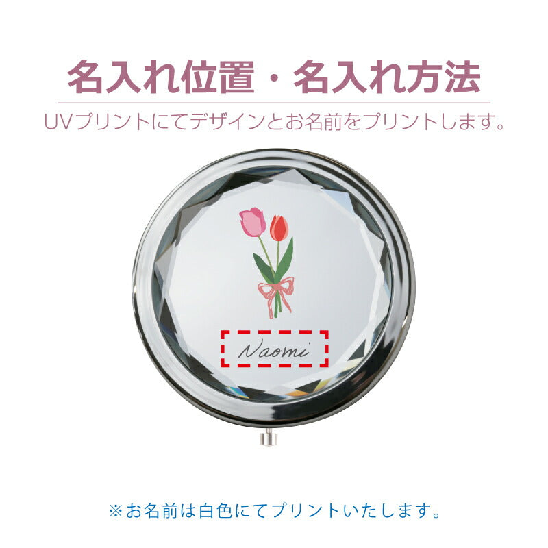 コンパクトミラー 誕生花＆ ブーケ セット