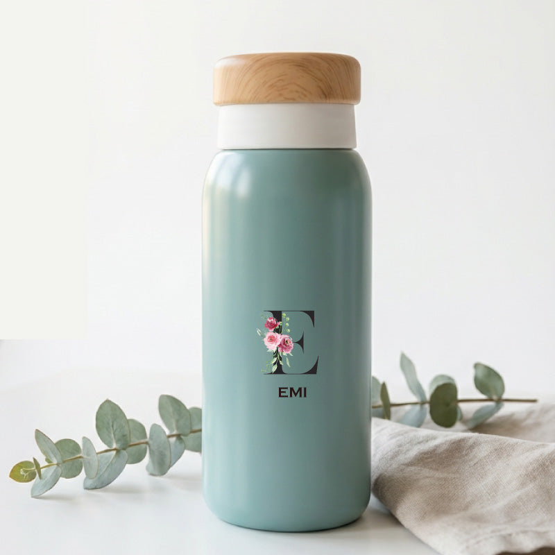 キャニスターボトル＆ローズブーケ フラワーイニシャル