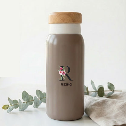 キャニスターボトル＆ローズブーケ フラワーイニシャル