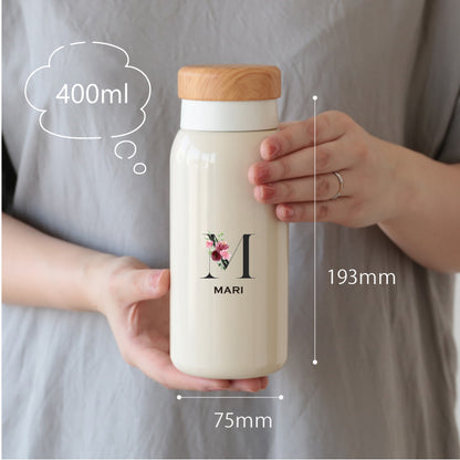 キャニスターボトル フラワーイニシャル