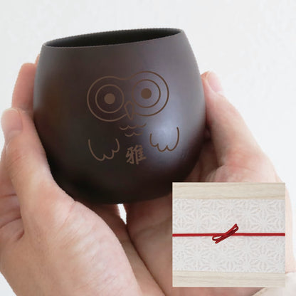 幸せの福ろう木製カップ シングル