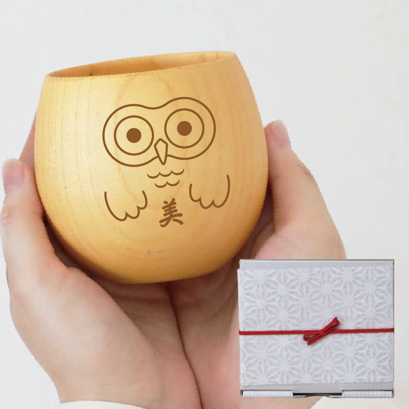 幸せの福ろう木製カップ シングル