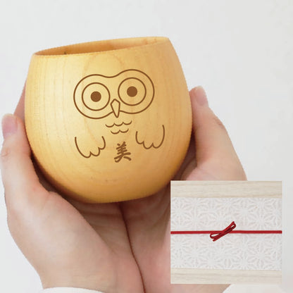 幸せの福ろう木製カップ シングル