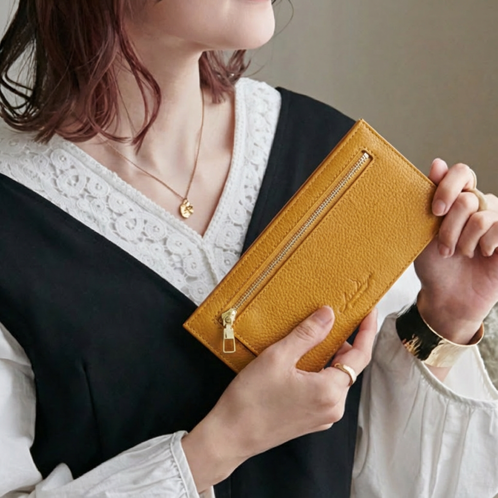 本革 フラグメントケース 長財布