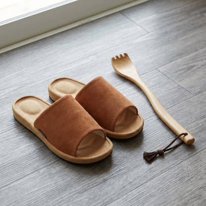 コリほぐしルームサンダル＆孫の手セット