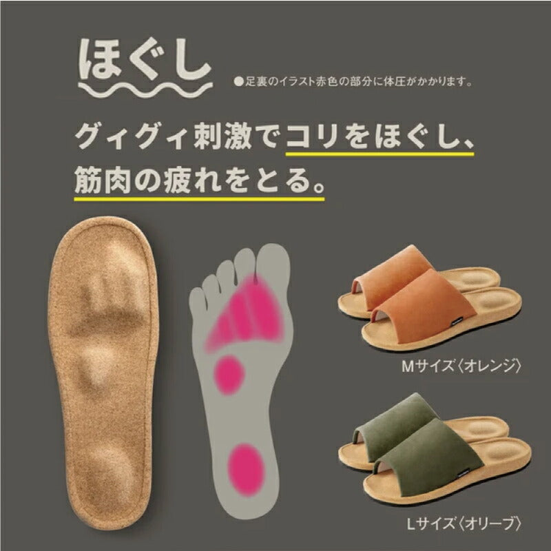 コリほぐしルームサンダル＆孫の手セット