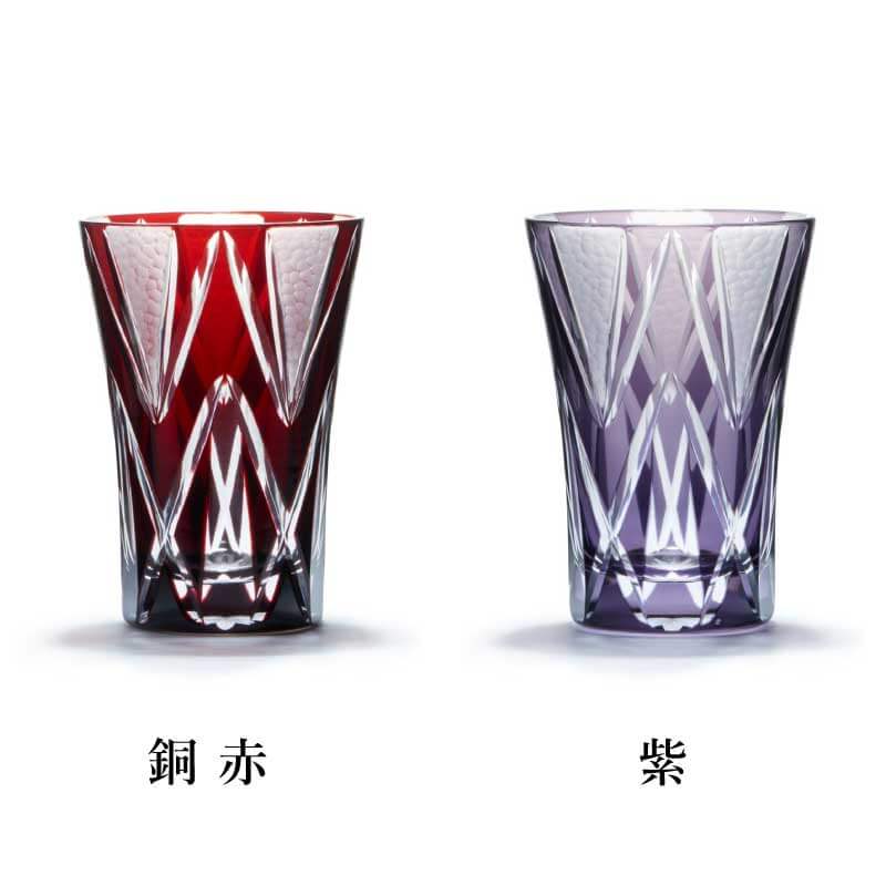 江戸切子 タンブラー - 石目星重紋 -