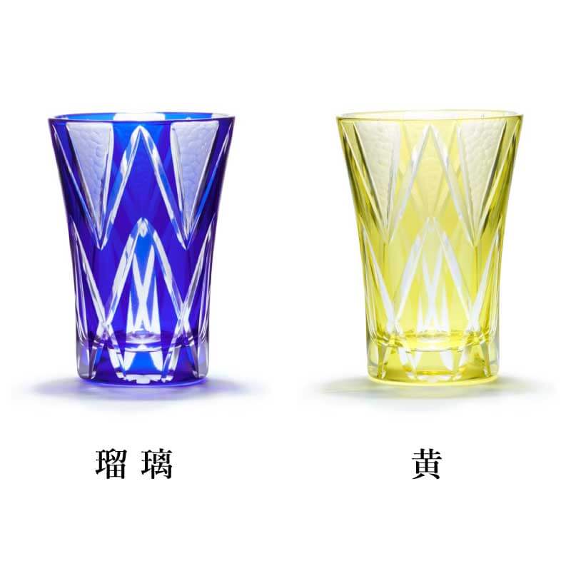 江戸切子 タンブラー - 石目星重紋 -