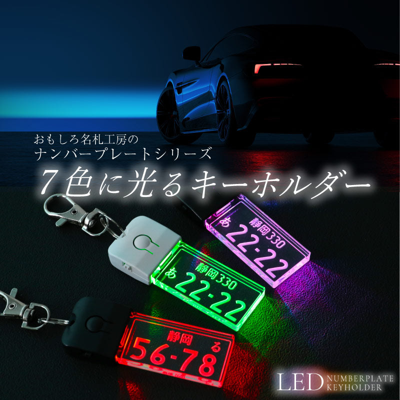 ナンバープレートキーホルダー ・ LED