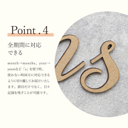 【moqmo】木製 レターバナー