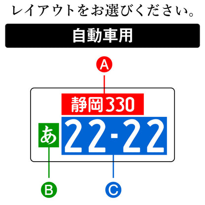 ナンバープレートキーホルダー ・ LED