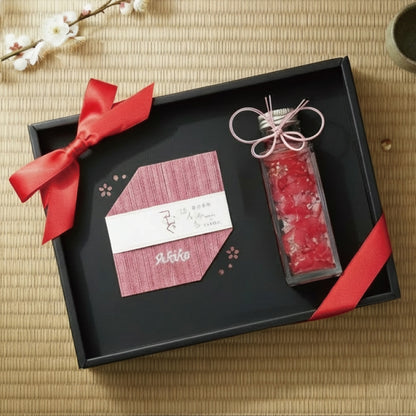 oiwaiハーバリウム＆ハンカチギフトセット