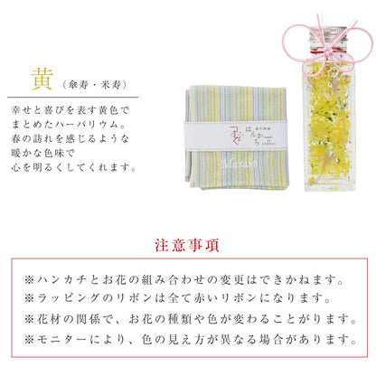 oiwaiハーバリウム＆ハンカチギフトセット