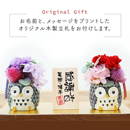 長寿 ふくろう プリザペア