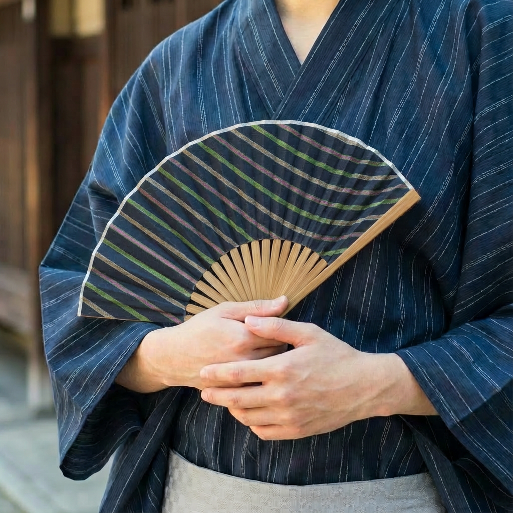 遠州綿紬扇子
