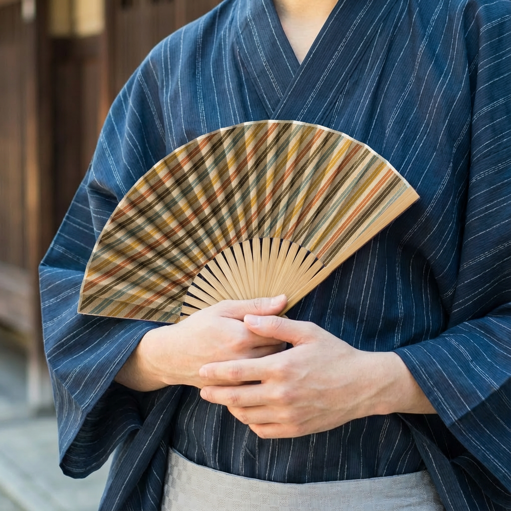 遠州綿紬扇子