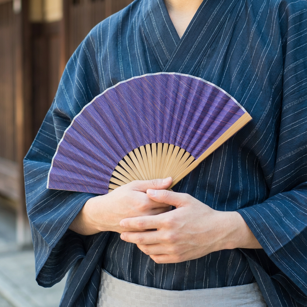 遠州綿紬扇子