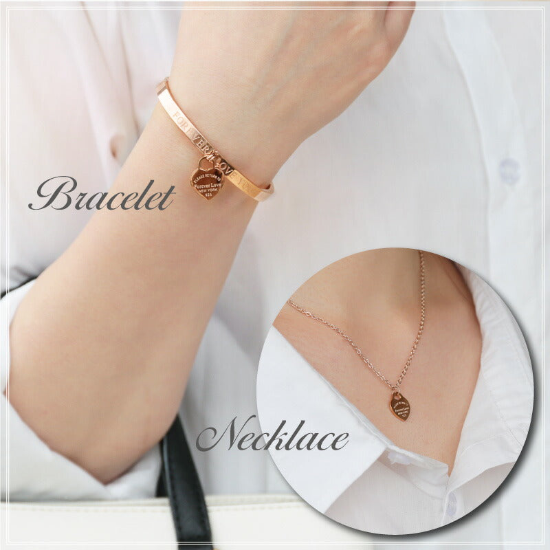 ForeverLoveネックレス＆ブレスレットセット