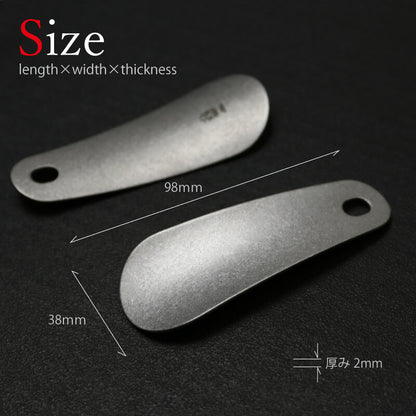 ステンレス ダメージ仕様靴ベラ