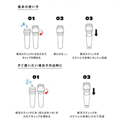 ひんやりアニマル STICOL 2in1ボトル