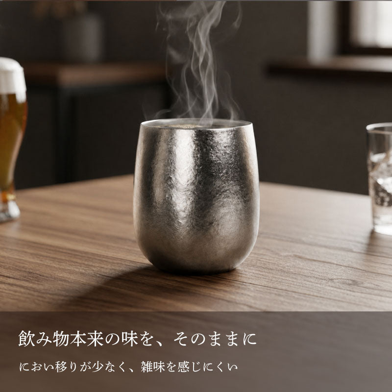 高級純チタン二重タンブラー - 氷花 -