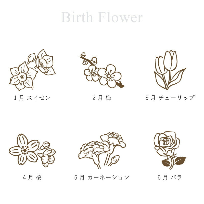 匠の桐箱　誕生花