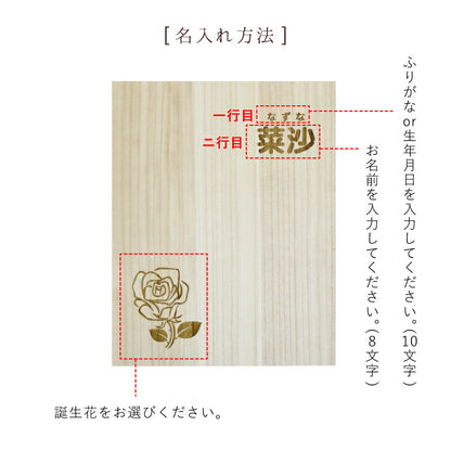 匠の桐箱　誕生花