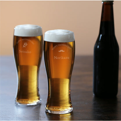 グラス底メッセージ彫刻-LetterGlass-ペア