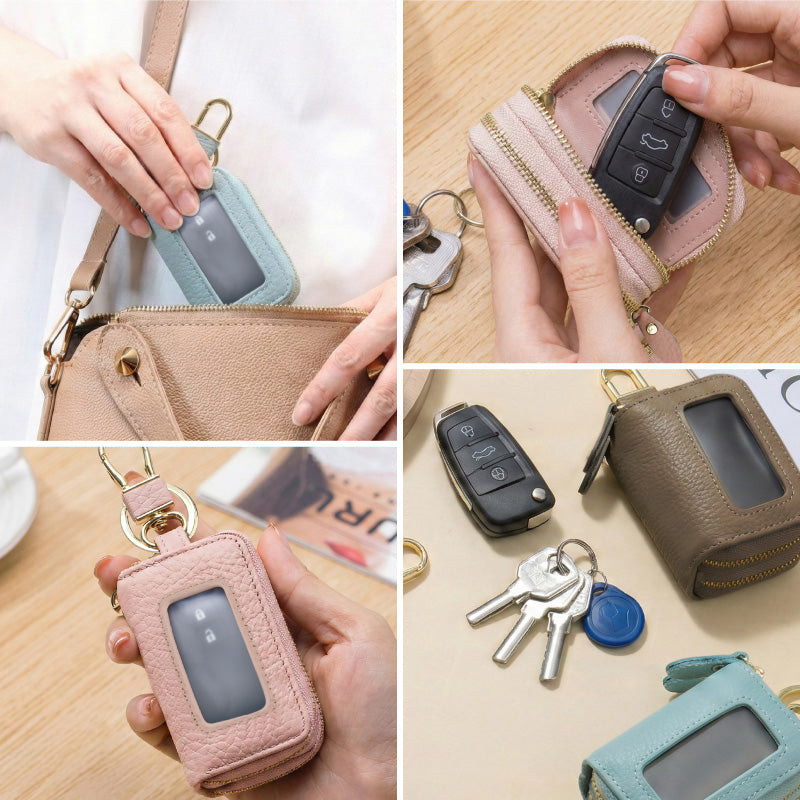 本革窓付きダブルキーケース Cpt.