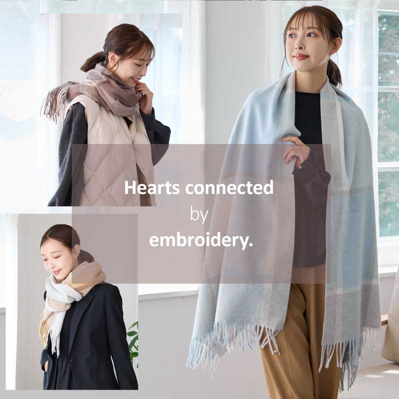 LOE ウールブレンド大判ストール