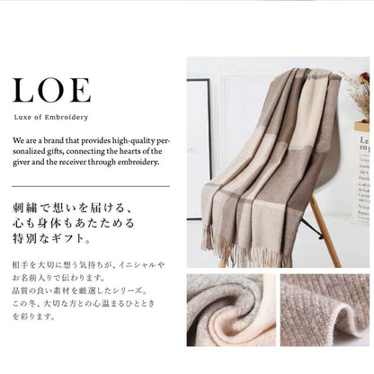 LOE ウールブレンド大判ストール
